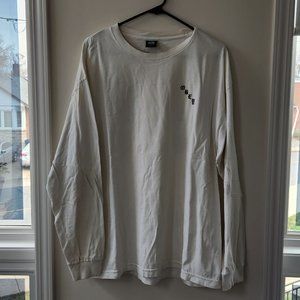 Obey long sleeve tee. White w/ Rose print on back. Men's XL.